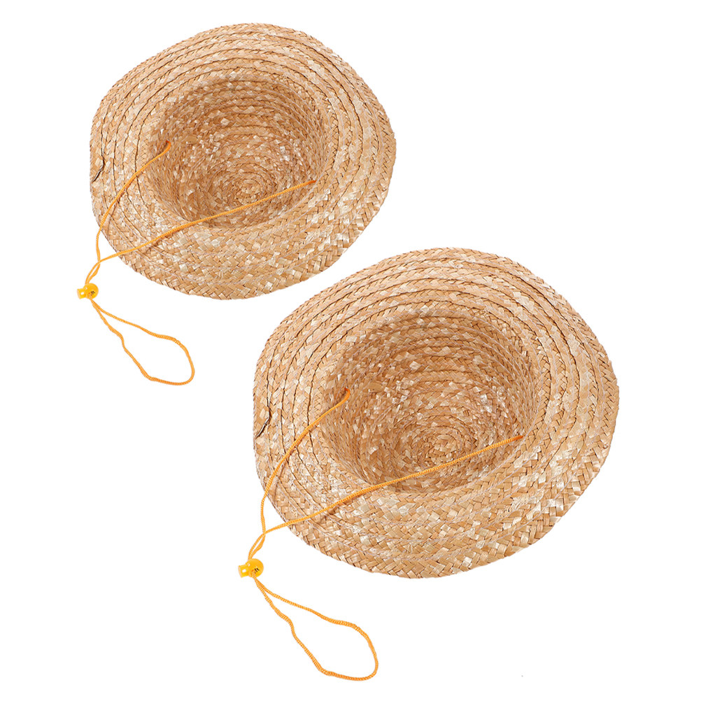 Sun Hat Wide Brim - 2Pcs Kids Sun Hat Natural Straw