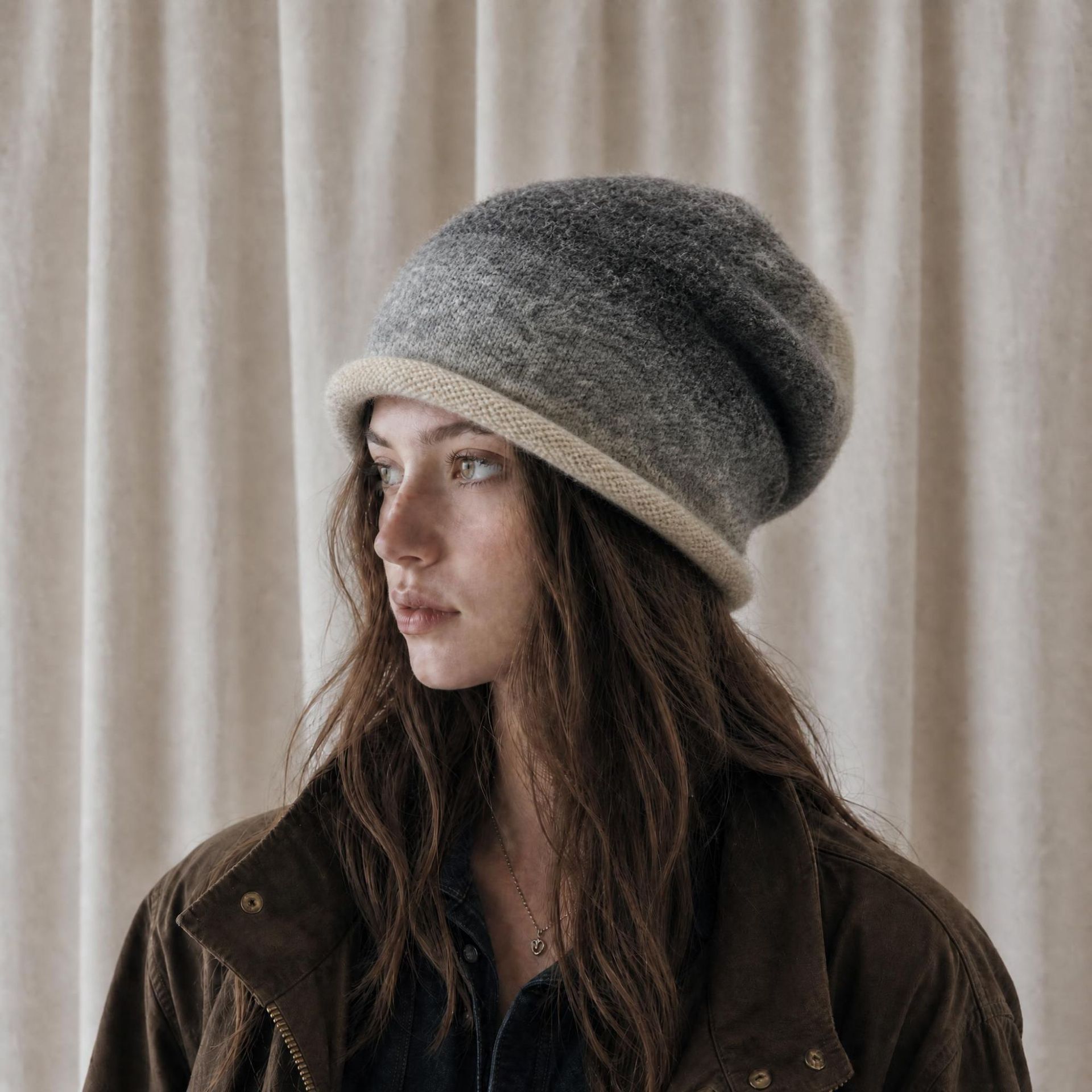 Beanie Cuffed Knit - Women Knitted Beanie Hat Soft Fleece