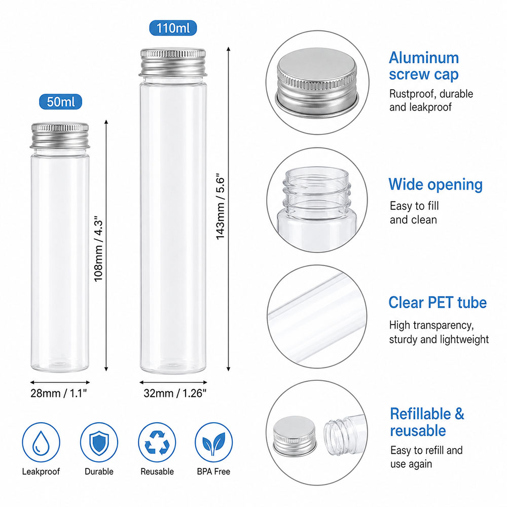 20pcs 50ml/100ml Clear Flat Tu - đánh giá và giá Snapback Hat Flat