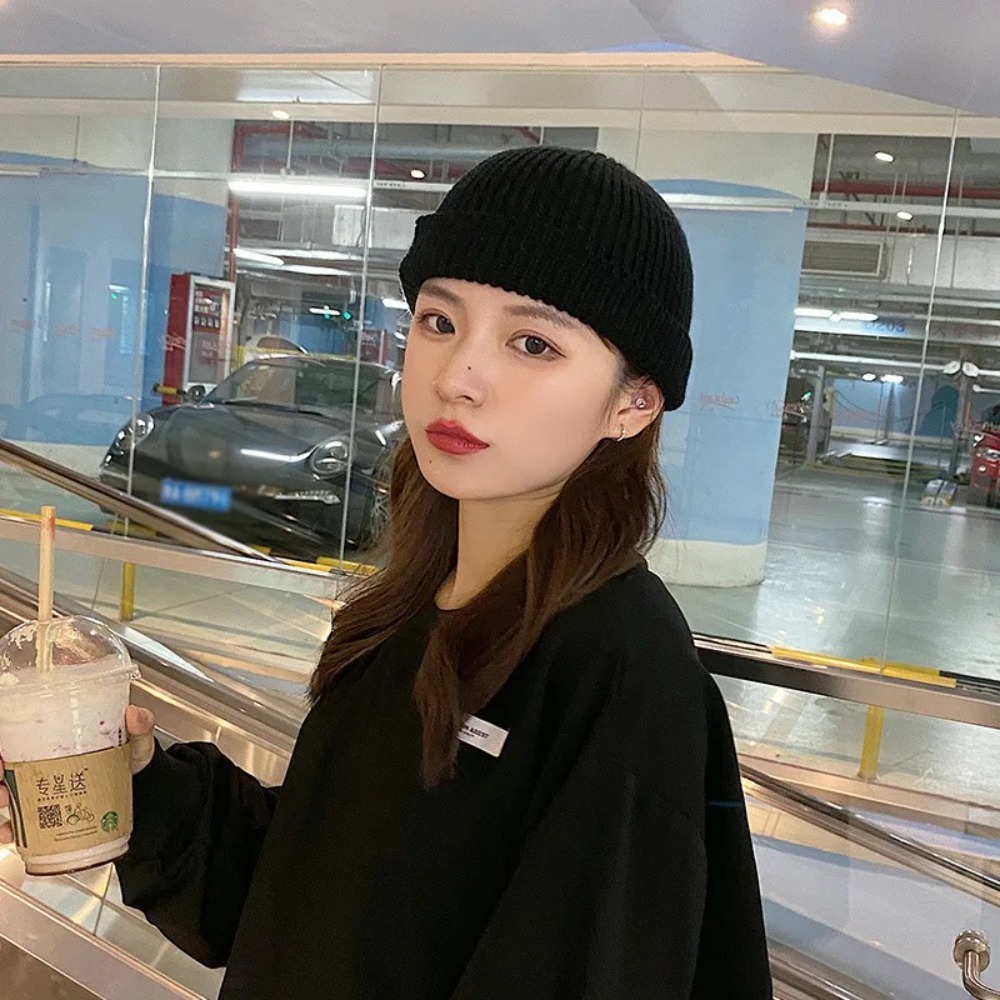 Autumn Winter Unisex Solid Col - đánh giá và giá Beanie Cuffed Knit